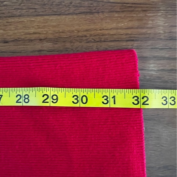 MICHELLE MASON Revolve Red Ribbed Short Sleeve Crossover Sweater Dress Sz small - Picture 12 of 13